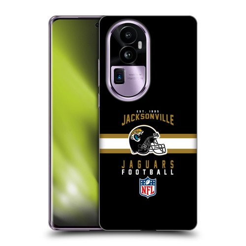 NFL Jacksonville Jaguars Graphics Helmet Typography Soft Gel Case for OPPO Reno10 Pro+
