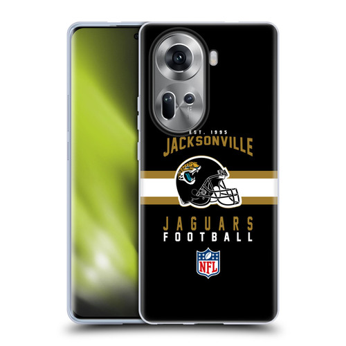 NFL Jacksonville Jaguars Graphics Helmet Typography Soft Gel Case for OPPO Reno11