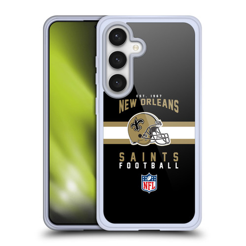 NFL New Orleans Saints Graphics Helmet Typography Soft Gel Case for Samsung Galaxy S24 5G