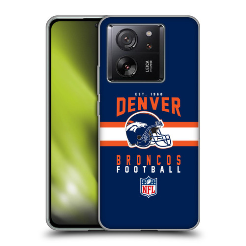 NFL Denver Broncos Graphics Helmet Typography Soft Gel Case for Xiaomi 13T 5G / 13T Pro 5G