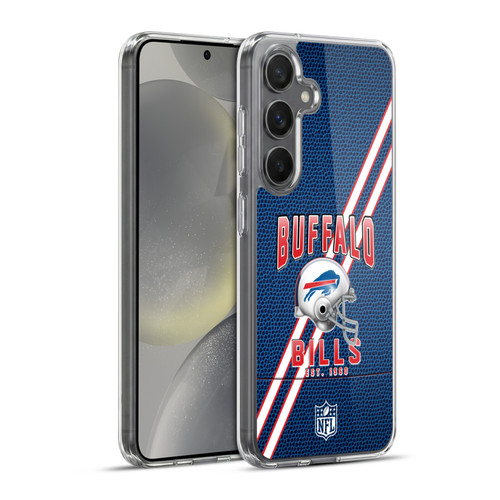 NFL Buffalo Bills Logo Art Football Stripes Soft Gel Case for Samsung Galaxy S24+ 5G & MagSafe