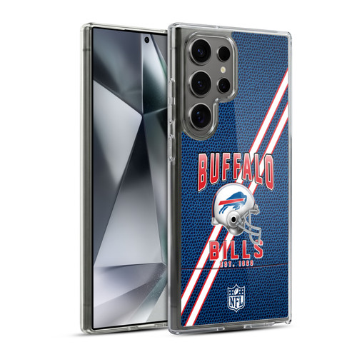 NFL Buffalo Bills Logo Art Football Stripes Soft Gel Case for Samsung Galaxy S24 Ultra 5G & MagSafe