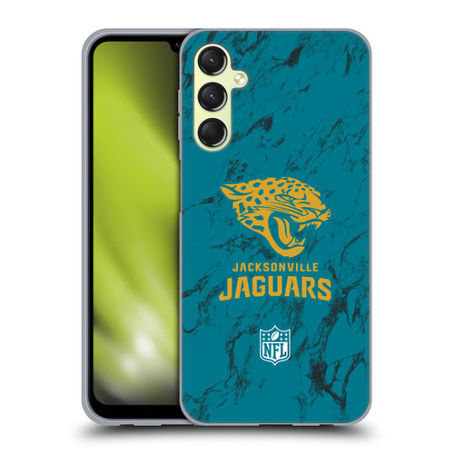 NFL Jacksonville Jaguars Graphics Coloured Marble Soft Gel Case for Samsung Galaxy A24 4G / M34 5G