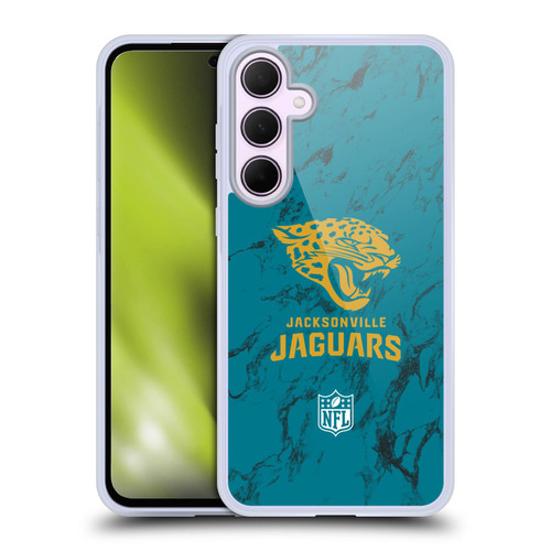 NFL Jacksonville Jaguars Graphics Coloured Marble Soft Gel Case for Samsung Galaxy A35 5G