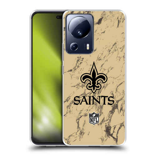 NFL New Orleans Saints Graphics Coloured Marble Soft Gel Case for Xiaomi 13 Lite 5G