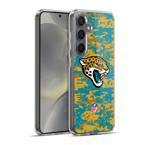 NFL Jacksonville Jaguars Graphics Digital Camouflage Soft Gel Case for Samsung Galaxy S24+ 5G & MagSafe