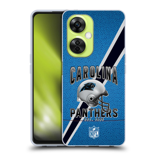 NFL Carolina Panthers Logo Art Football Stripes Soft Gel Case for OnePlus Nord CE 3 Lite 5G