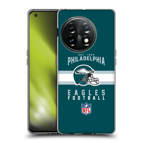 NFL Philadelphia Eagles Graphics Helmet Typography Soft Gel Case for OnePlus 11 5G
