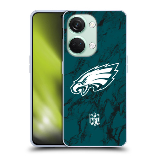 NFL Philadelphia Eagles Graphics Coloured Marble Soft Gel Case for OnePlus Nord 3 5G