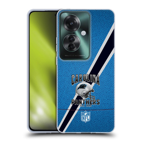 NFL Carolina Panthers Logo Art Football Stripes Soft Gel Case for OPPO Reno11 F 5G / F25 Pro 5G