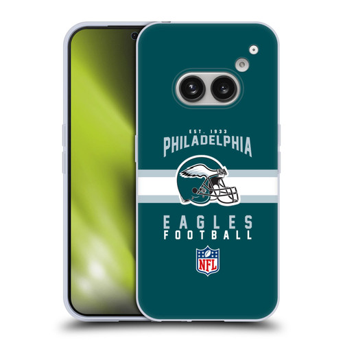 NFL Philadelphia Eagles Graphics Helmet Typography Soft Gel Case for Nothing Phone (2a)
