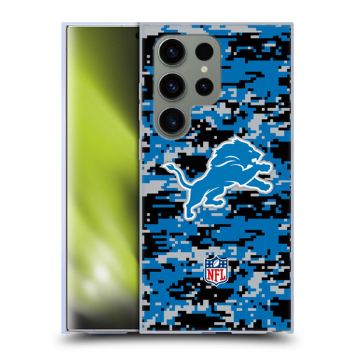NFL Detroit Lions Graphics Digital Camouflage Soft Gel Case for Samsung Galaxy S24 Ultra 5G