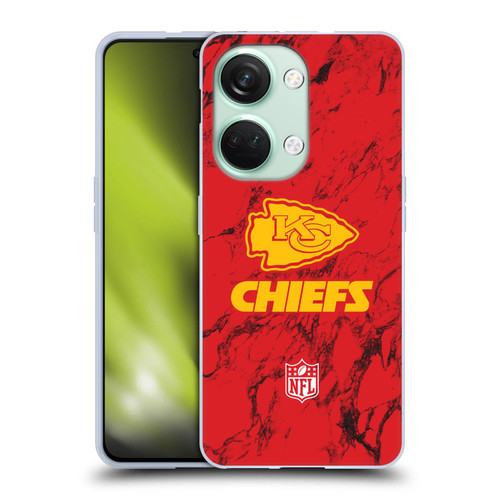 NFL Kansas City Chiefs Graphics Coloured Marble Soft Gel Case for OnePlus Nord 3 5G