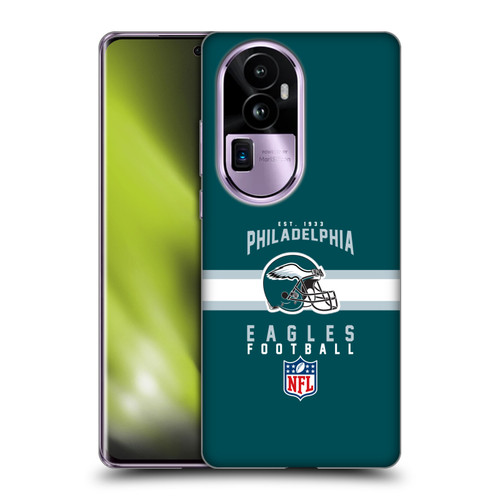 NFL Philadelphia Eagles Graphics Helmet Typography Soft Gel Case for OPPO Reno10 Pro+