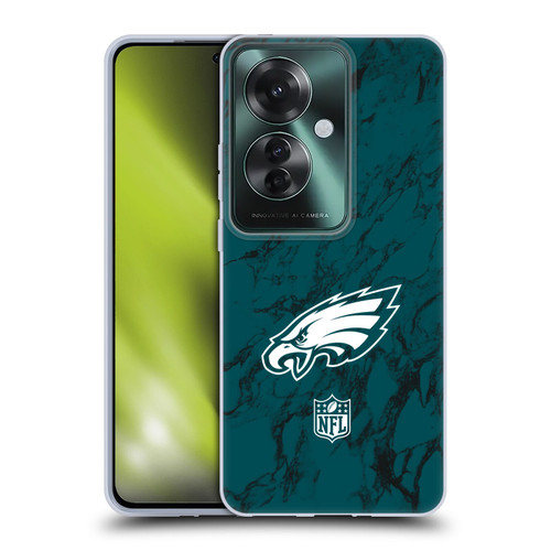 NFL Philadelphia Eagles Graphics Coloured Marble Soft Gel Case for OPPO Reno11 F 5G / F25 Pro 5G