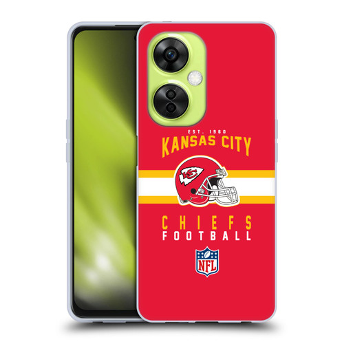 NFL Kansas City Chiefs Graphics Helmet Typography Soft Gel Case for OnePlus Nord CE 3 Lite 5G