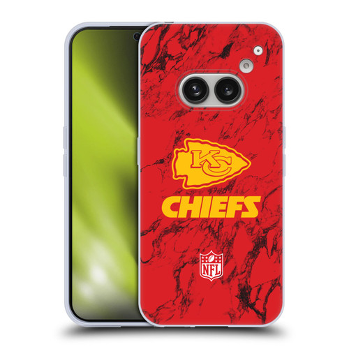 NFL Kansas City Chiefs Graphics Coloured Marble Soft Gel Case for Nothing Phone (2a)
