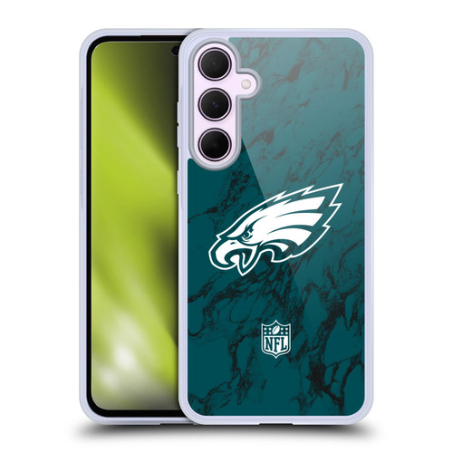 NFL Philadelphia Eagles Graphics Coloured Marble Soft Gel Case for Samsung Galaxy A35 5G