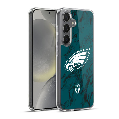 NFL Philadelphia Eagles Graphics Coloured Marble Soft Gel Case for Samsung Galaxy S24+ 5G & MagSafe