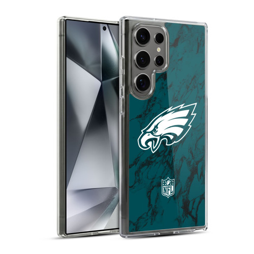 NFL Philadelphia Eagles Graphics Coloured Marble Soft Gel Case for Samsung Galaxy S24 Ultra 5G & MagSafe
