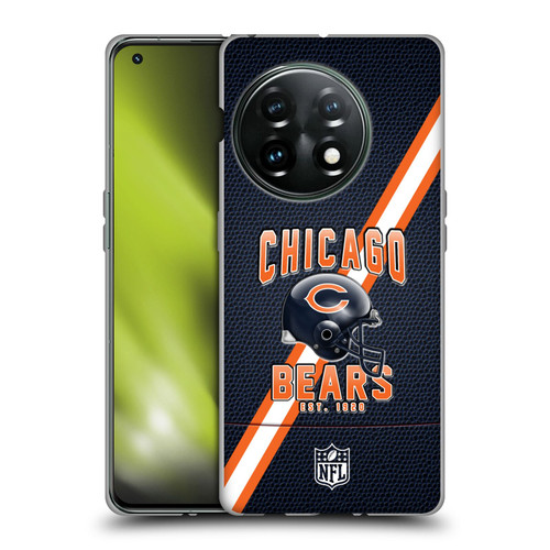NFL Chicago Bears Logo Art Football Stripes Soft Gel Case for OnePlus 11 5G