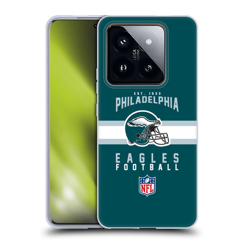 NFL Philadelphia Eagles Graphics Helmet Typography Soft Gel Case for Xiaomi 14 Pro