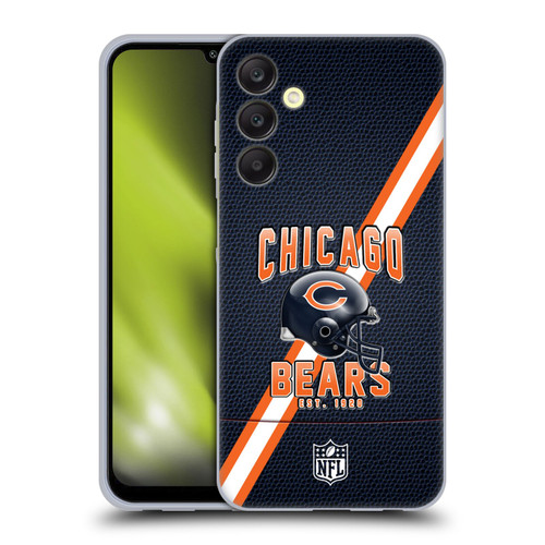 NFL Chicago Bears Logo Art Football Stripes Soft Gel Case for Samsung Galaxy A25 5G