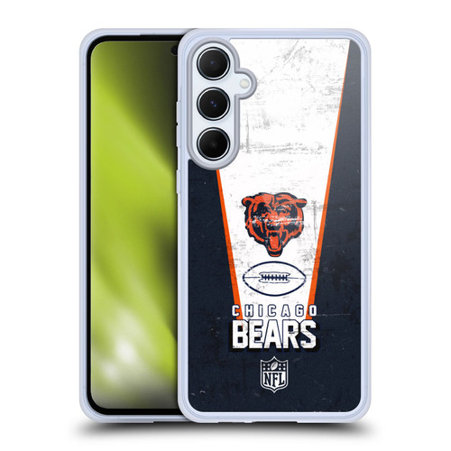 NFL Chicago Bears Logo Art Banner Soft Gel Case for Samsung Galaxy A55 5G