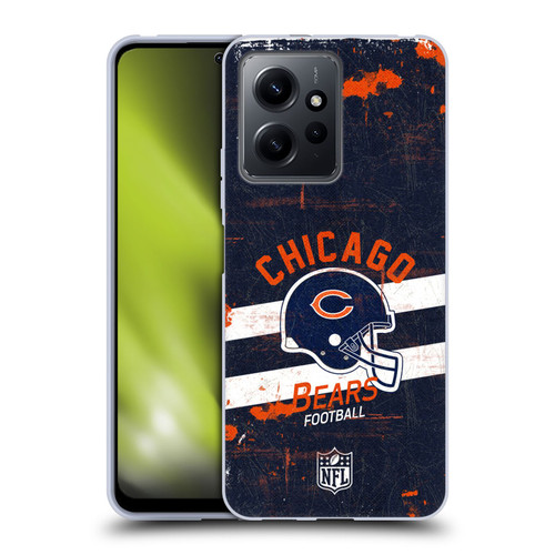 NFL Chicago Bears Logo Art Helmet Distressed Soft Gel Case for Xiaomi Redmi Note 12 4G