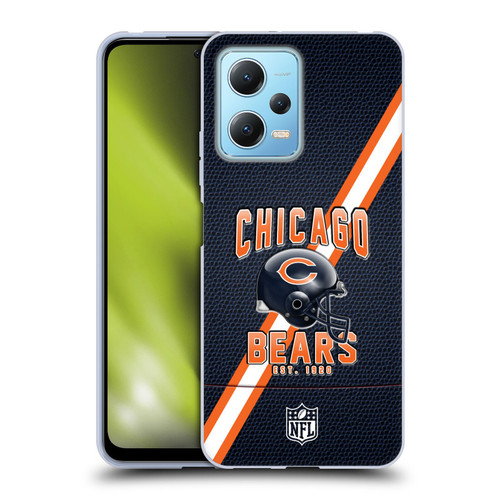 NFL Chicago Bears Logo Art Football Stripes Soft Gel Case for Xiaomi Redmi Note 12 5G