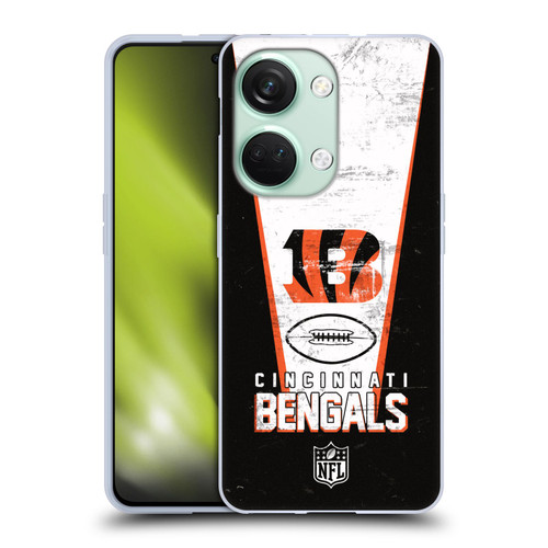 NFL Cincinnati Bengals Logo Art Banner Soft Gel Case for OnePlus Nord 3 5G