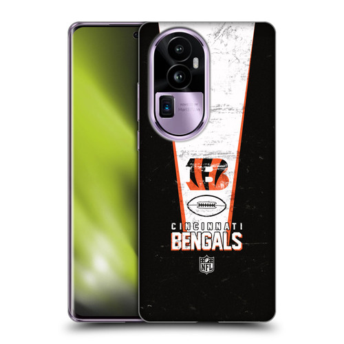 NFL Cincinnati Bengals Logo Art Banner Soft Gel Case for OPPO Reno10 Pro+
