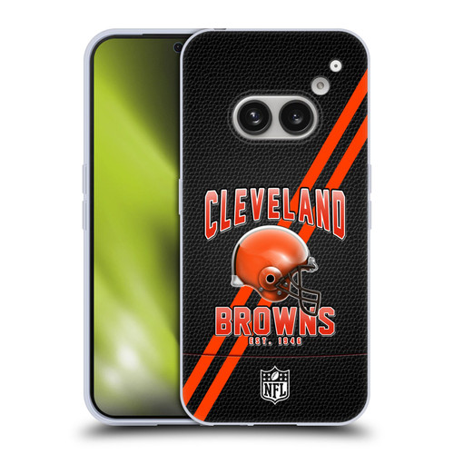 NFL Cleveland Browns Logo Art Football Stripes Soft Gel Case for Nothing Phone (2a)