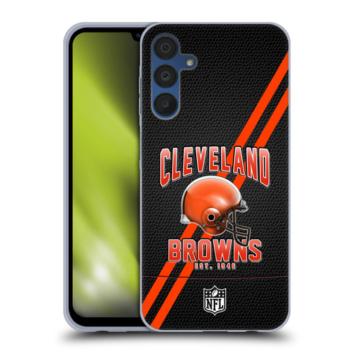 NFL Cleveland Browns Logo Art Football Stripes Soft Gel Case for Samsung Galaxy A15