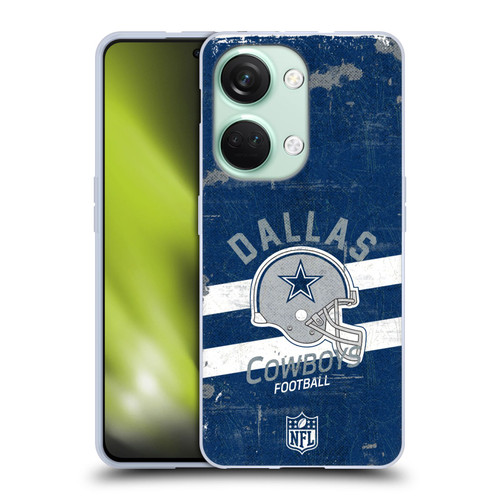 NFL Dallas Cowboys Logo Art Helmet Distressed Soft Gel Case for OnePlus Nord 3 5G