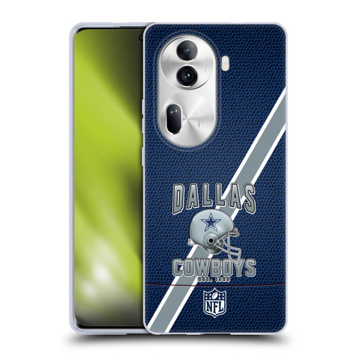NFL Dallas Cowboys Logo Art Football Stripes Soft Gel Case for OPPO Reno11 Pro