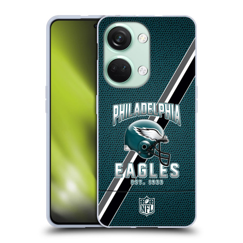 NFL Philadelphia Eagles Logo Art Football Stripes Soft Gel Case for OnePlus Nord 3 5G