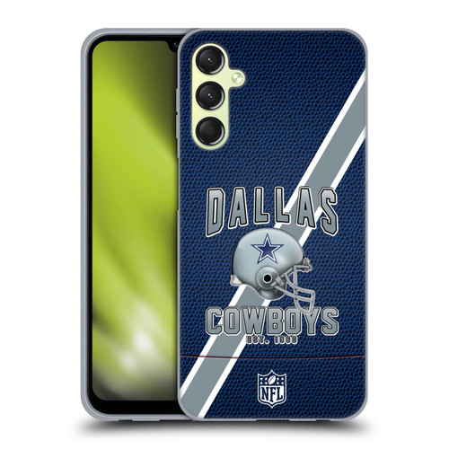 NFL Dallas Cowboys Logo Art Football Stripes Soft Gel Case for Samsung Galaxy A24 4G / M34 5G