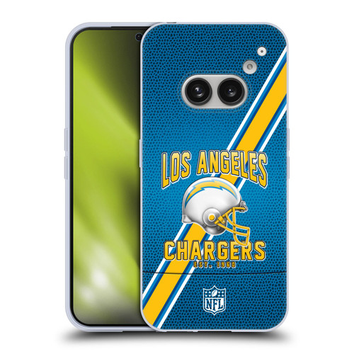 NFL Los Angeles Chargers Logo Art Football Stripes Soft Gel Case for Nothing Phone (2a)