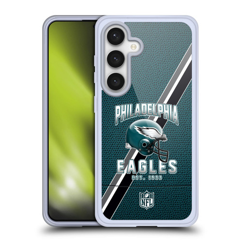 NFL Philadelphia Eagles Logo Art Football Stripes Soft Gel Case for Samsung Galaxy S24 5G