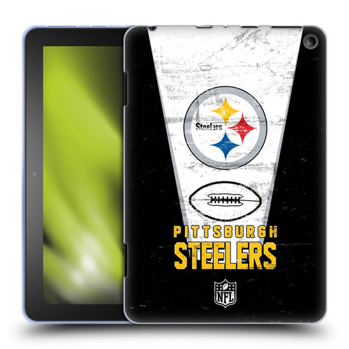 NFL Pittsburgh Steelers Logo Art Banner Soft Gel Case for Amazon Fire HD 8/Fire HD 8 Plus 2020