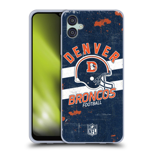 NFL Denver Broncos Logo Art Helmet Distressed Soft Gel Case for Samsung Galaxy M04 5G / A04e