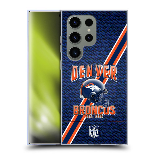 NFL Denver Broncos Logo Art Football Stripes Soft Gel Case for Samsung Galaxy S24 Ultra 5G