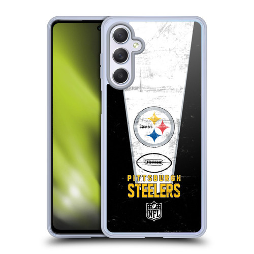 NFL Pittsburgh Steelers Logo Art Banner Soft Gel Case for Samsung Galaxy M54 5G