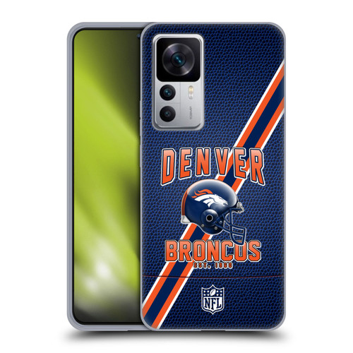 NFL Denver Broncos Logo Art Football Stripes Soft Gel Case for Xiaomi 12T 5G / 12T Pro 5G / Redmi K50 Ultra 5G