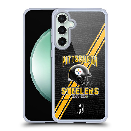 NFL Pittsburgh Steelers Logo Art Football Stripes Soft Gel Case for Samsung Galaxy S23 FE 5G