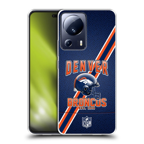 NFL Denver Broncos Logo Art Football Stripes Soft Gel Case for Xiaomi 13 Lite 5G