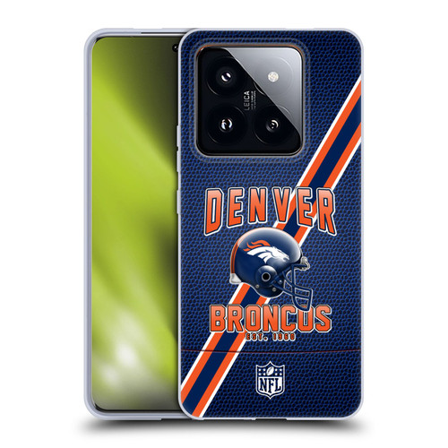 NFL Denver Broncos Logo Art Football Stripes Soft Gel Case for Xiaomi 14 Pro