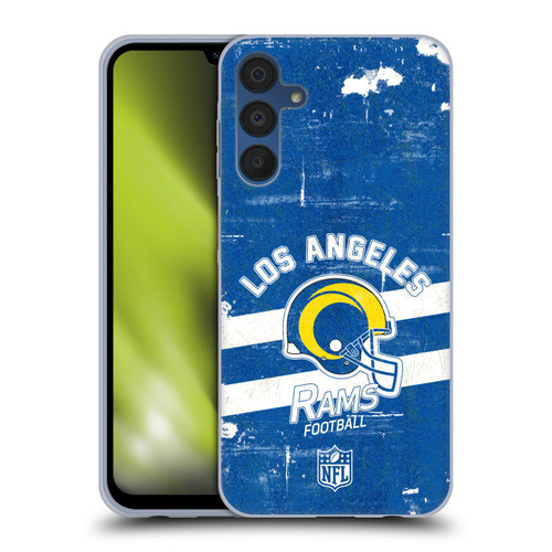 NFL Los Angeles Rams Logo Art Helmet Distressed Look 100th Soft Gel Case for Samsung Galaxy A15 NFL Los Angeles Rams Logo Art Helmet Distressed Look 100th Soft Gel Case for Samsung Galaxy A15