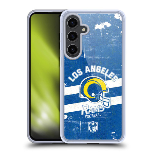 NFL Los Angeles Rams Logo Art Helmet Distressed Look 100th Soft Gel Case for Samsung Galaxy S24+ 5G NFL Los Angeles Rams Logo Art Helmet Distressed Look 100th Soft Gel Case for Samsung Galaxy S24+ 5G